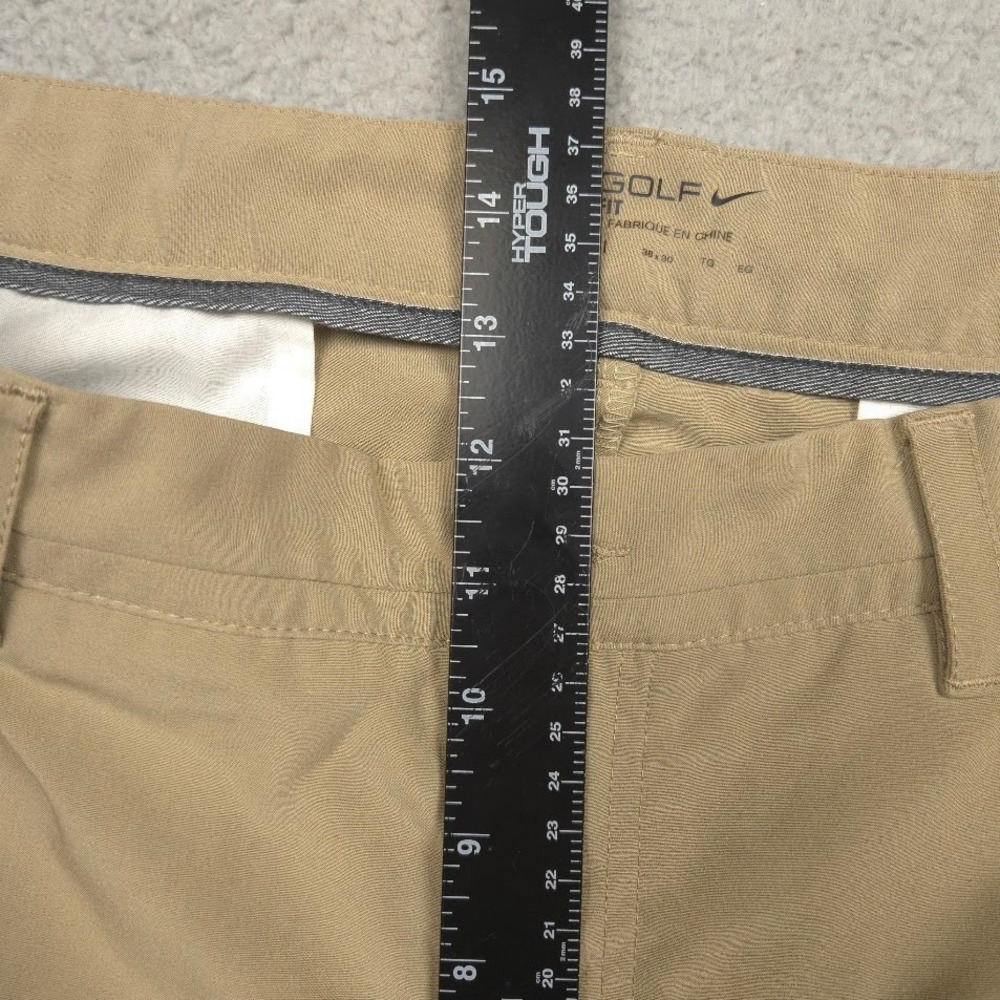 Nike Golf Mens Dri-FIT Standard Fit Pants 38x30 (Fit 40x30) Beige Khaki Stretch - Picture 6 of 13